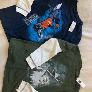 NWT boys sz 6-7 long sleeve layered look-(2)shirts